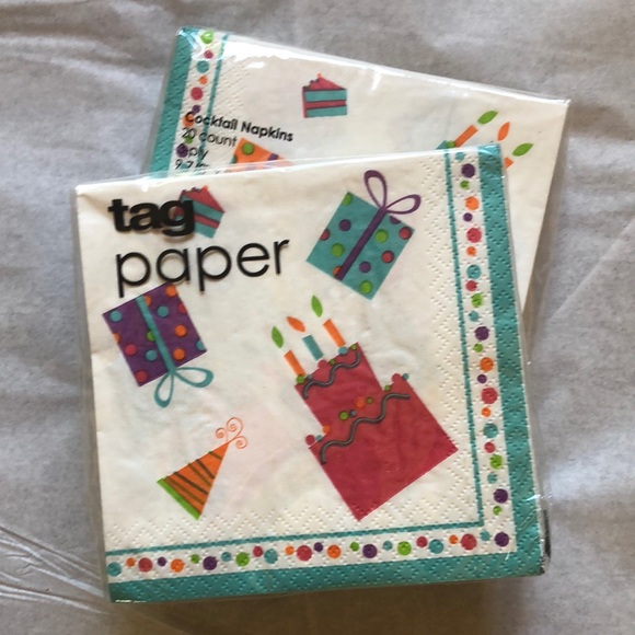 Tag Other - Tag Colorful Birthday Party Napkins